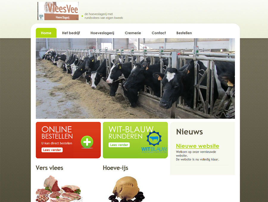 Website de Vleeshoeve Lebbeke