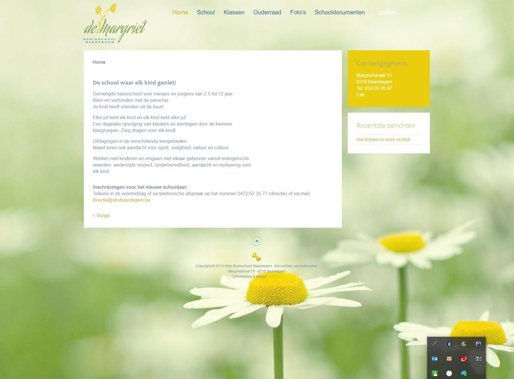 Website Vrije Basisschool Baardegem