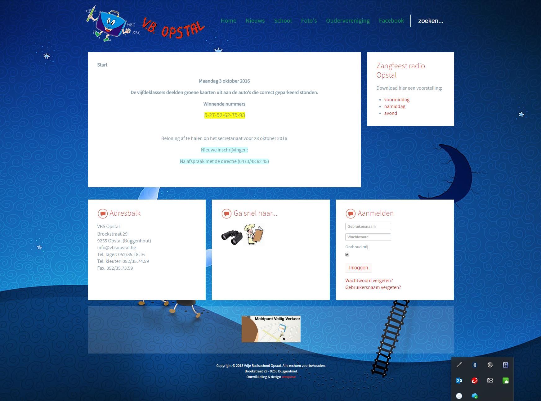 Website Vrije Basisschool Opstal